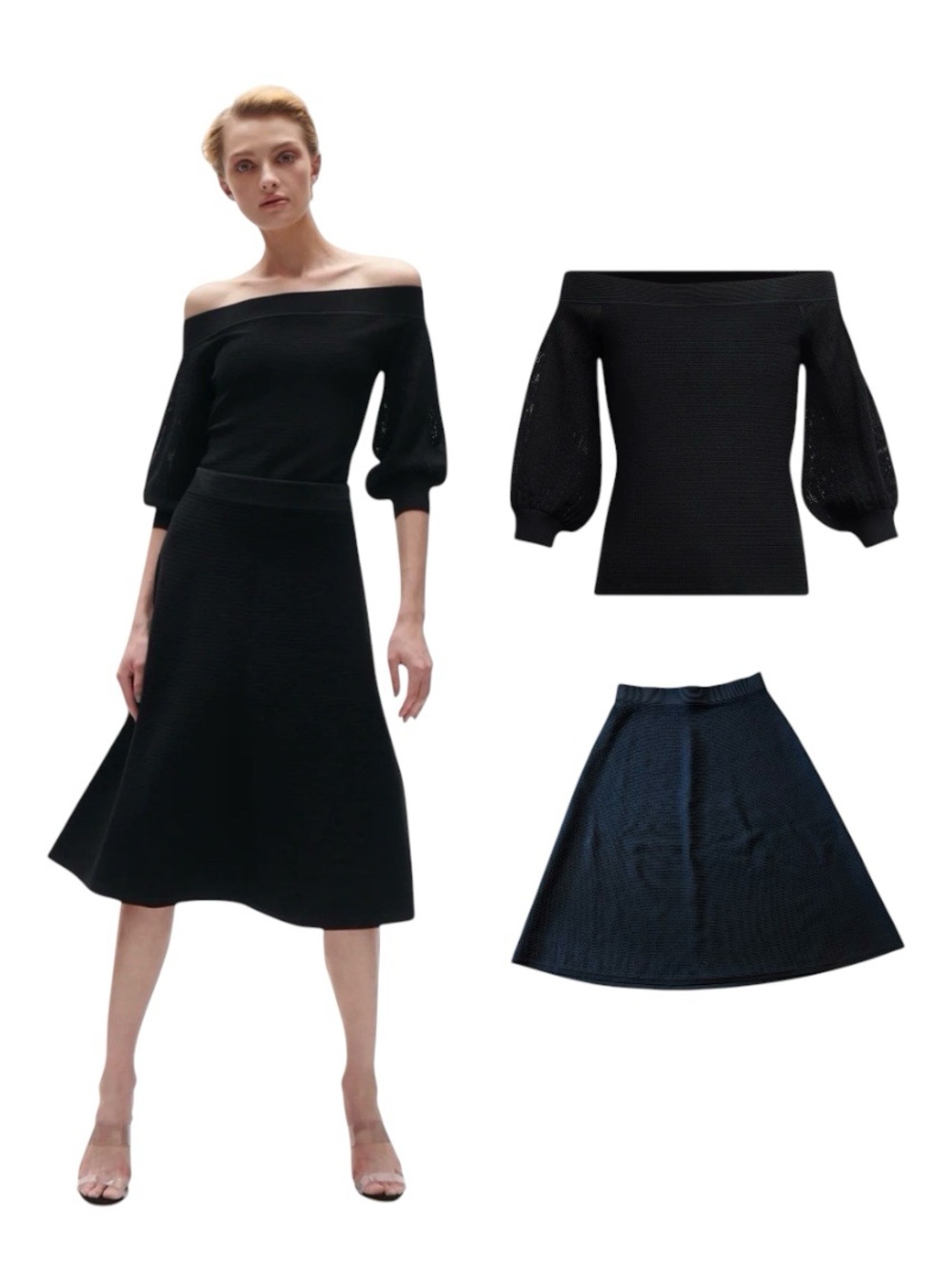 Figue Gloria sweater and Gertrude skirt set